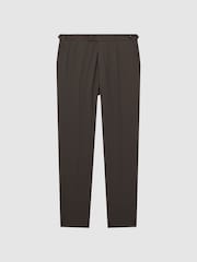 Reiss Chocolate Roll Slim Fit Wool Blend Side Adjuster Trousers - Image 2 of 5