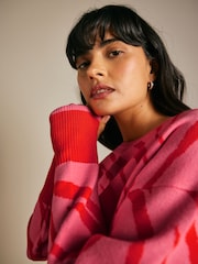 Pink Animal Long Sleeve Knitted Jumper - Image 4 of 7
