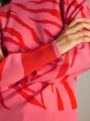 Pink Animal Long Sleeve Knitted Jumper - Image 5 of 7