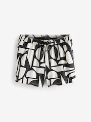 Black on White Seersucker Premium Swim Shorts - Image 7 of 12