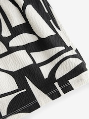 Black on White Seersucker Premium Swim Shorts - Image 9 of 12