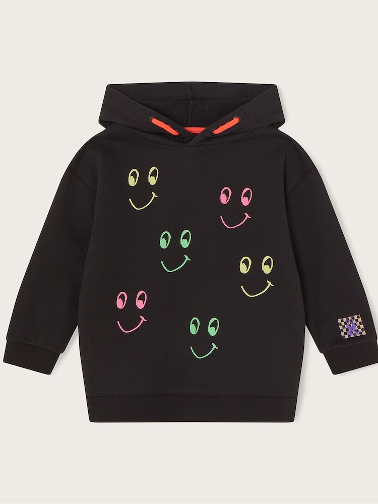 Monsoon Black Glow In The Dark Happy Hoodie - Image 1 of 3