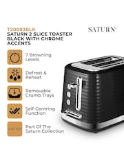 Tower Black Saturn 2 Slice Toaster - Image 2 of 8