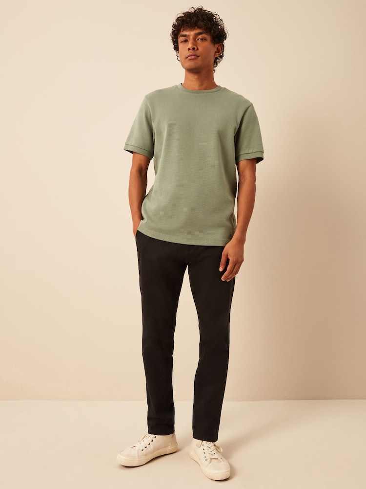 Green Textured T-Shirt - Image 2 of 8