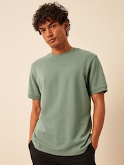 Green Textured T-Shirt - Image 3 of 8
