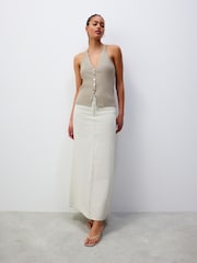 Sage Green Knitted Button Vest - Image 2 of 8
