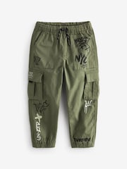 Khaki Graffiti Cargo Trousers (3-16yrs) - Image 1 of 3