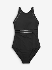 Black High Neck Tummy Control Shaping Swimsuit - Image 2 of 2