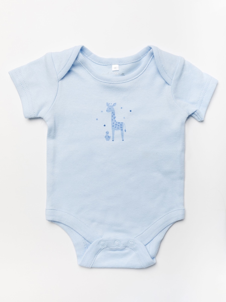 Rock-A-Bye Baby Boutique Light Blue Printed Baby 100% Cotton Gift Set 10 Piece - Image 2 of 6