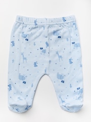 Rock-A-Bye Baby Boutique Light Blue Printed Baby 100% Cotton Gift Set 10 Piece - Image 3 of 6