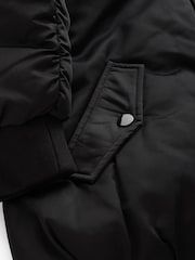 črna - odporen na dež Longline Padded Bomber jakna; suknjič (6-16yrs) - Slika 10 iz 10