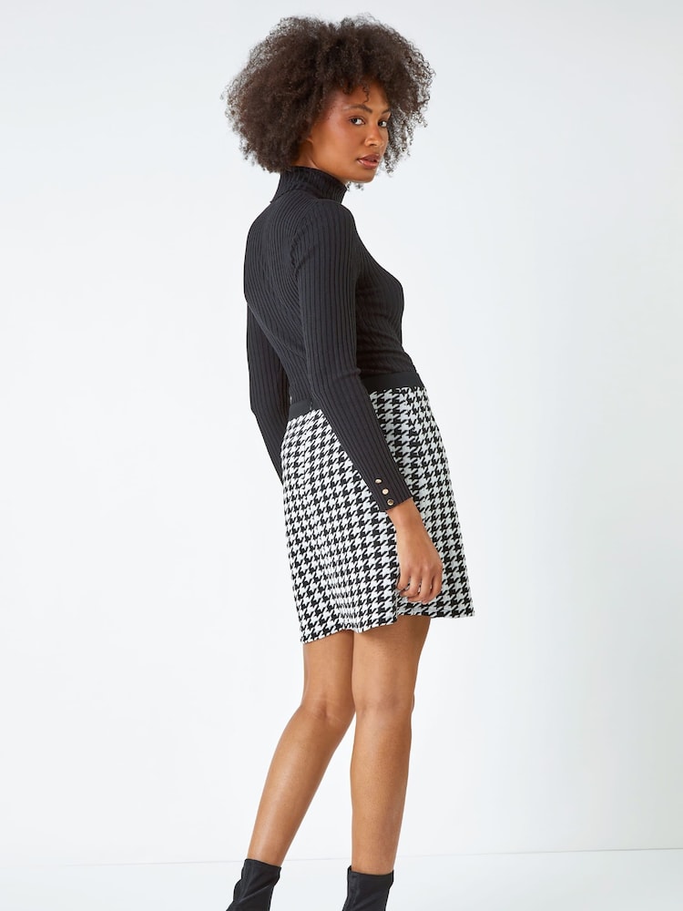 Dusk Black Ribbed Turtle Neck Jumper - Image 2 of 5 Dusk Black Ribbed Turtle Neck Jumper - Image 2 of 5
