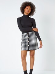 Dusk Black Ribbed Turtle Neck Jumper - Image 3 of 5
