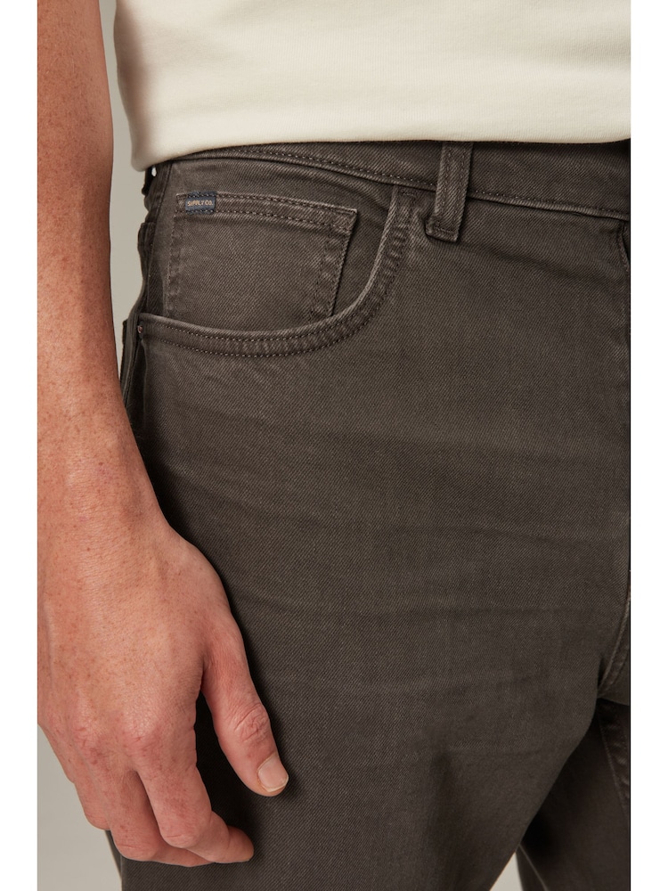 Brown Dark Regular Fit Overdyed Denim Jeans - Image 5 of 10