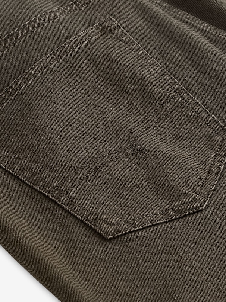 Brown Dark Regular Fit Overdyed Denim Jeans - Image 9 of 10