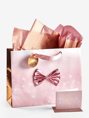 Pink Just For You Gift Bag and Card Set - Image 2 of 2