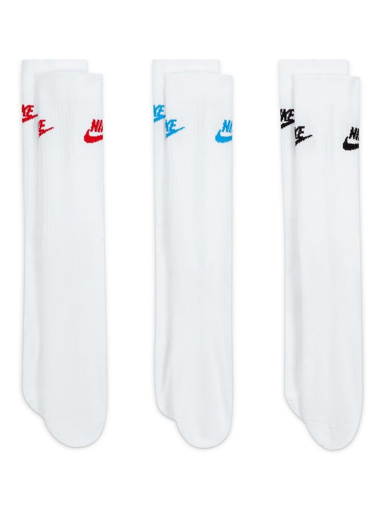 Vit/Multi - Nike Everyday Essential Strumpor 3 -paket - Bild 2 av 3