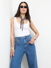 Mint Velvet Swirl Detail Wide Jeans - Εικόνα 5 από 7