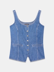 Mint Velvet Blue Denim Top - Image 7 of 8