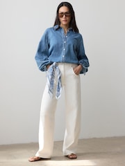 Mint Velvet Blue Denim Shirt - Image 3 of 8