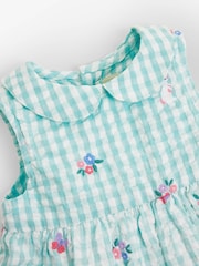 JoJo Maman Bébé Duck Egg Embroidered Baby Dress with Knickers - Image 2 of 3
