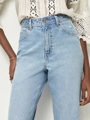 Mid Blue Rip Mom Jeans - Image 4 of 7