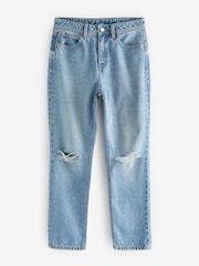 Mid Blue Rip Mom Jeans - Image 6 of 7