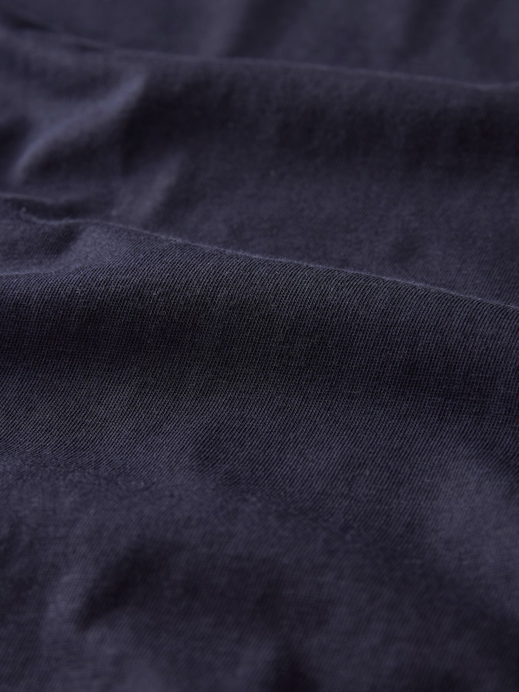 Navy Blue Essential Pure Cotton Short Sleeve Crew Neck T-Shirt - Image 6 of 6