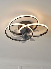 Cascade Black Trinity LED Ceiling Fan Light - Image 1 of 7