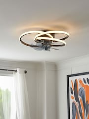 Cascade Black Trinity LED Ceiling Fan Light - Image 3 of 7