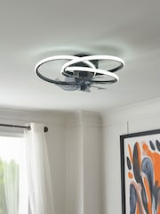 Cascade Black Trinity LED Ceiling Fan Light - Image 4 of 7