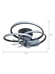 Cascade Black Trinity LED Ceiling Fan Light - Image 6 of 7