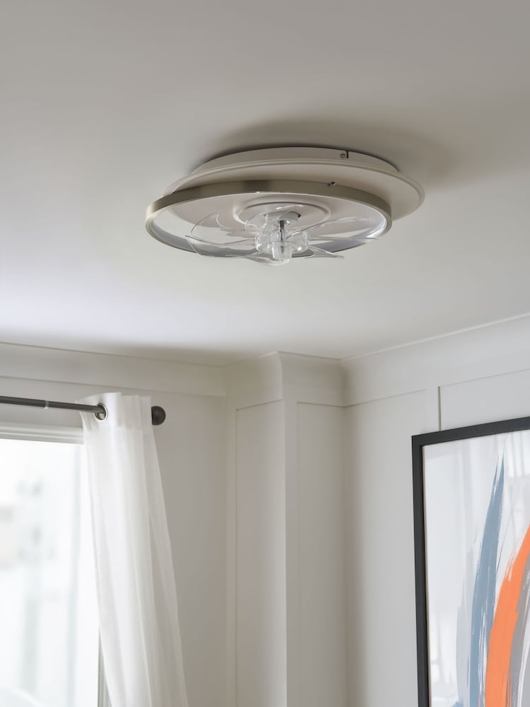 Cascade Satin Brass Ingram LED Ceiling Fan Light - Image 2 of 7