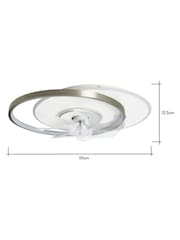 Cascade Satin Brass Ingram LED Ceiling Fan Light - Image 6 of 7