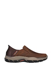 Skechers Brown Respected Elgin Slip In Shoes - Image 1 of 3