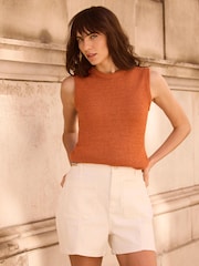 Mint Velvet White Denim Embellished Shorts - Image 1 of 7