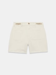 Mint Velvet White Denim Embellished Shorts - Image 6 of 7