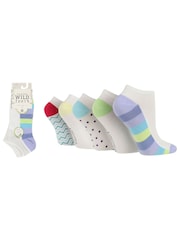 Wild Feet White Low Cut Bamboo Trainer Liners Socks - Image 2 of 4