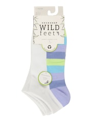 Wild Feet White Low Cut Bamboo Trainer Liners Socks - Image 3 of 4
