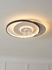 Cascade Black Ingram LED Ceiling Fan Light - Image 1 of 7