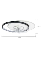 Cascade Black Ingram LED Ceiling Fan Light - Image 6 of 7