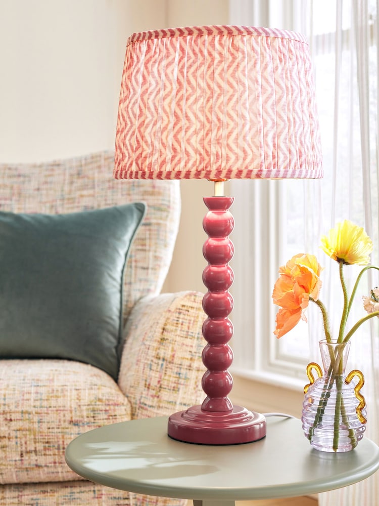 Pink Bobbin Table Lamp - Image 1 of 6