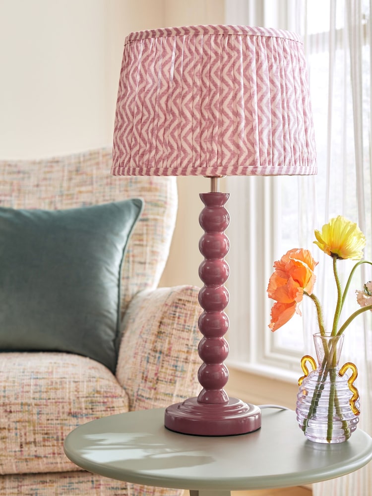 Pink Bobbin Table Lamp - Image 2 of 6