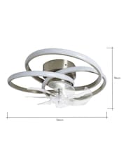 Cascade Trinity LED Ceiling Fan Light - Image 5 of 7
