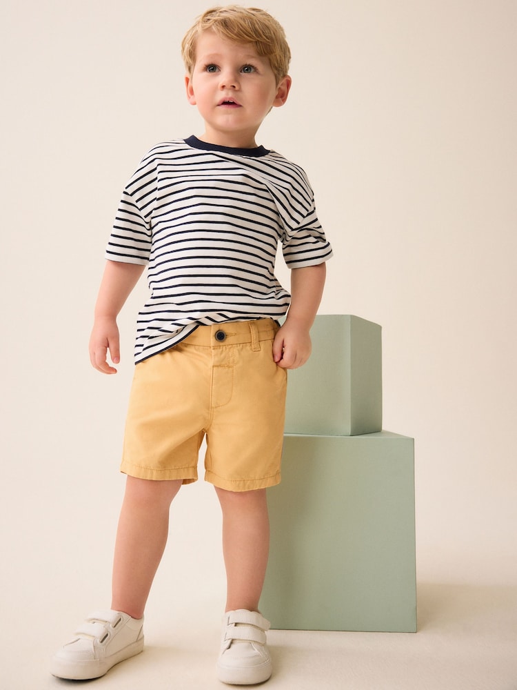 Ochre Yellow 100% Cotton Chinos Shorts (3mths-7yrs) - Image 2 of 7