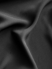 Black Long Sleeve Overhead V-Neck Relaxed Fit Blouse - Image 6 of 6