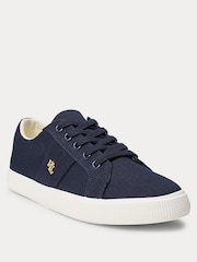 Lauren Ralph Lauren Navy Janson II Canvas Sneakers - Image 1 of 4