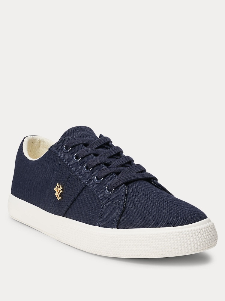 Lauren Ralph Lauren Navy Janson II Canvas Sneakers - Image 1 of 4