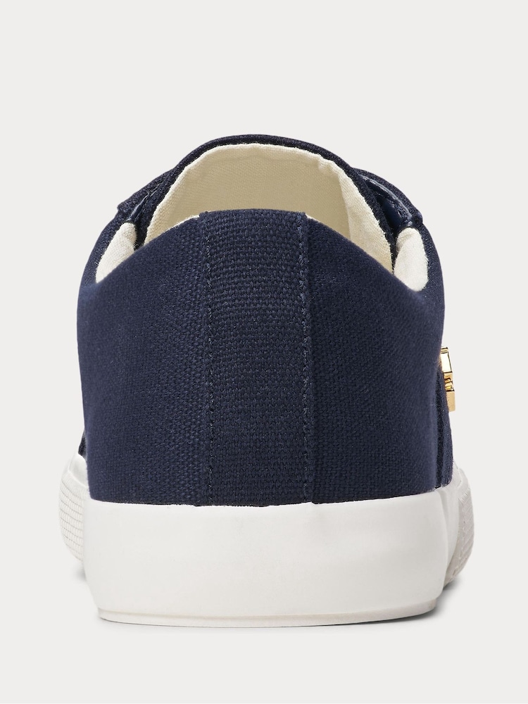 Lauren Ralph Lauren Navy Janson II Canvas Sneakers - Image 4 of 4