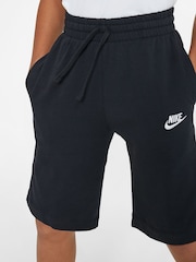 Nike Black Sportswear 100% Cotton Shorts - Image 1 of 8